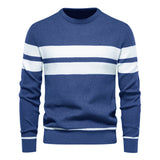 Men's Casual Striped Sweater with Regular Fit
