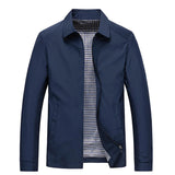 Men's Minimalist Zip-Front Casual Jacket for Autumn