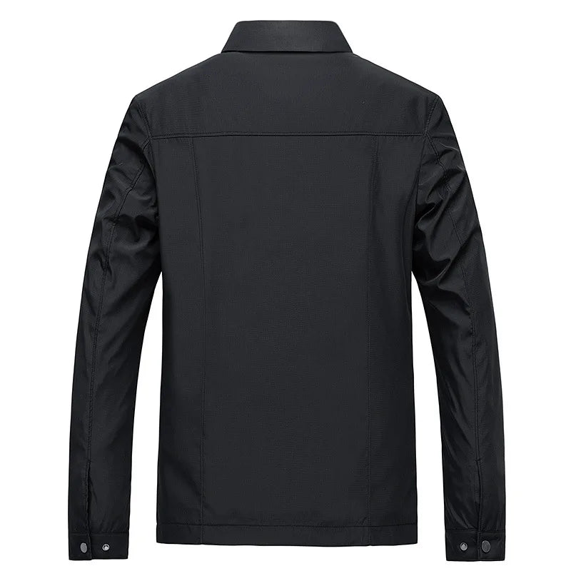 Men's Minimalist Zip-Front Casual Jacket for Autumn