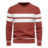 Men's Casual Striped Sweater with Regular Fit