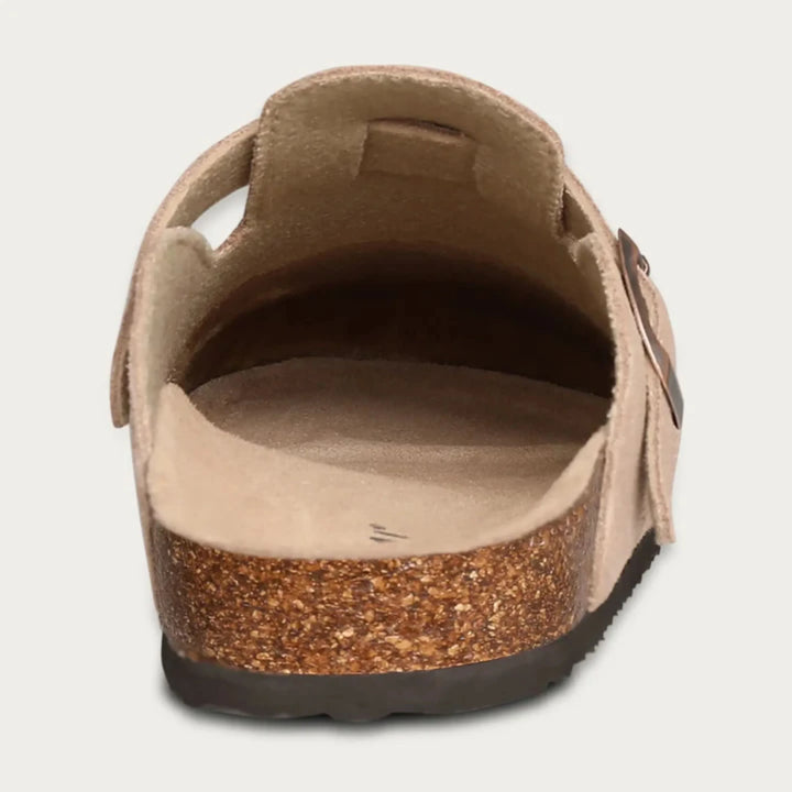 Sebastian Men’s Classic Suede-Style Buckle Clogs with Slip-On Design