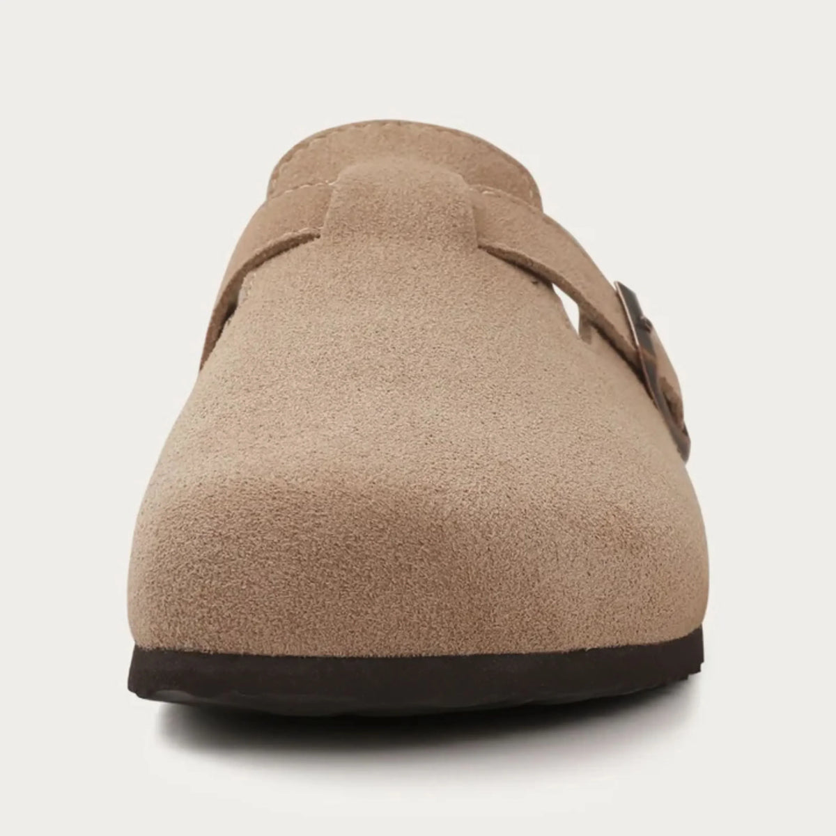 Sebastian Men’s Classic Suede-Style Buckle Clogs with Slip-On Design