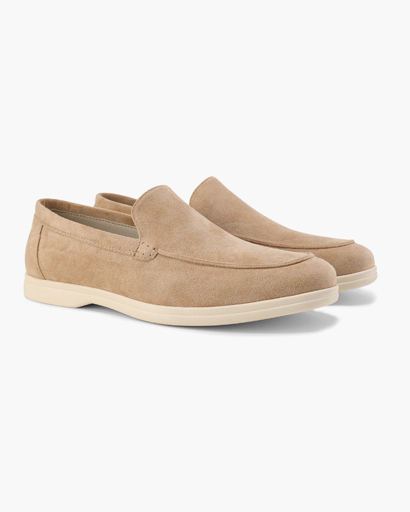 Matteo Men’s Classic Suede-Style Loafers with Lightweight Contrast Sole