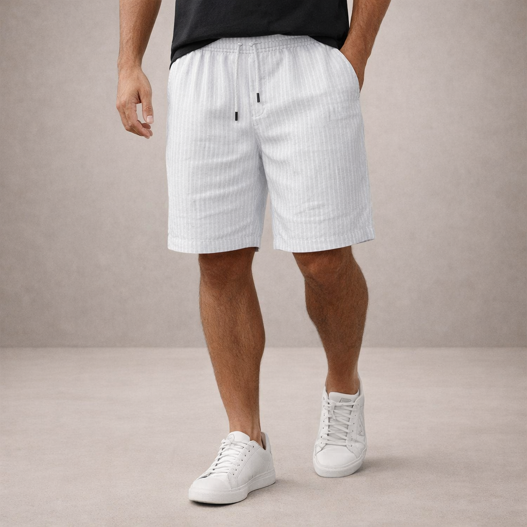 Salvatore Men’s Textured Drawstring Shorts with Relaxed Tailored Fit