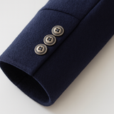 Men's Wool Blend Overcoat with Stand Collar, Single-Breasted Buttons, Flap Pockets and Tailored Fit