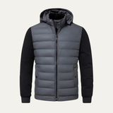 Men's Hybrid Quilted Winter Jacket with Hood