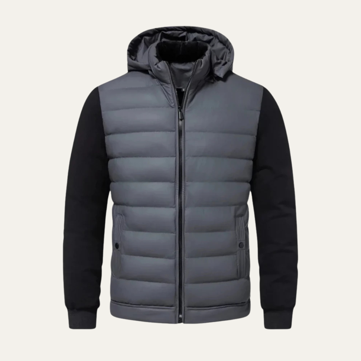 Men's Hybrid Quilted Winter Jacket with Hood