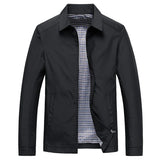 Men's Minimalist Zip-Front Casual Jacket for Autumn