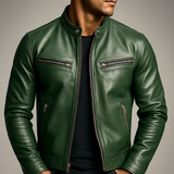 Men's Slim Fit Jacket with Zip for Autumn