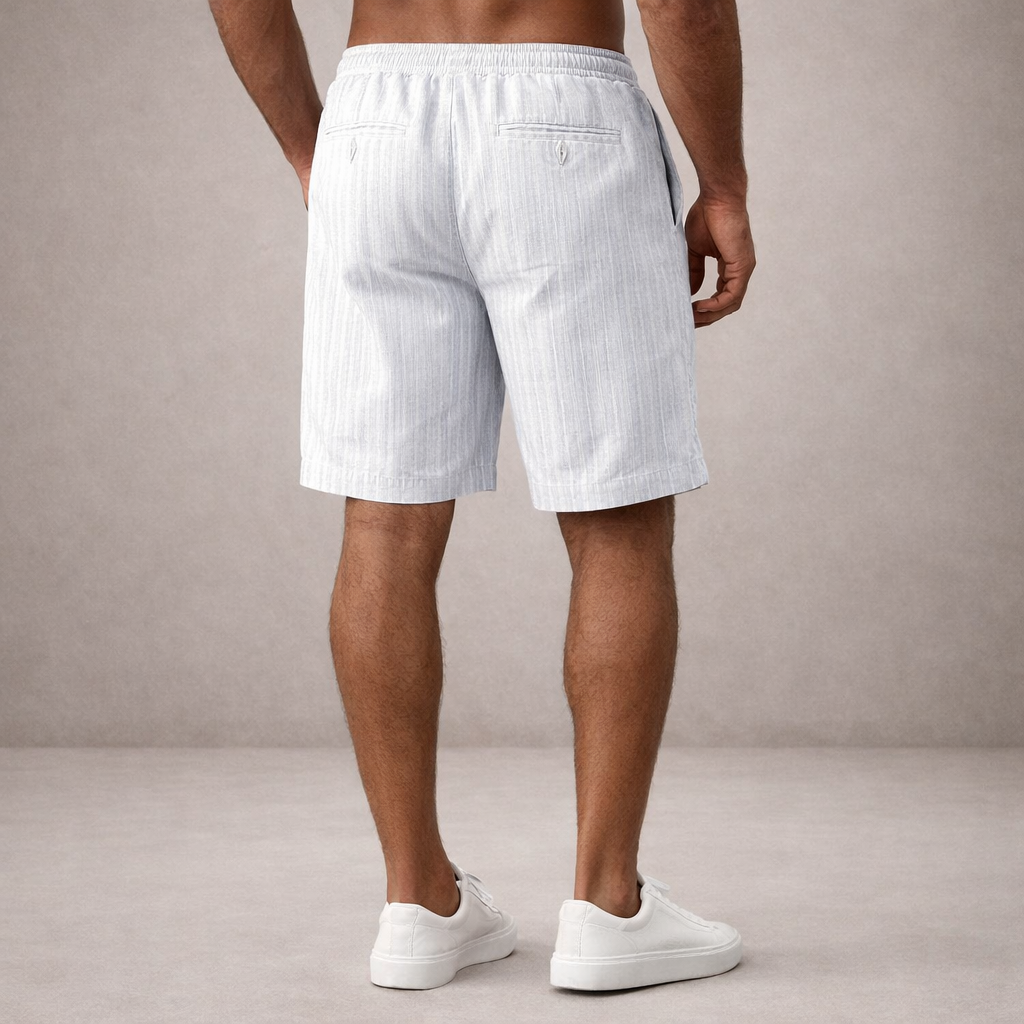Salvatore Men’s Textured Drawstring Shorts with Relaxed Tailored Fit