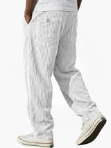 Men's Corduroy Trousers with Relaxed Fit, Drawstring Waist and Pockets