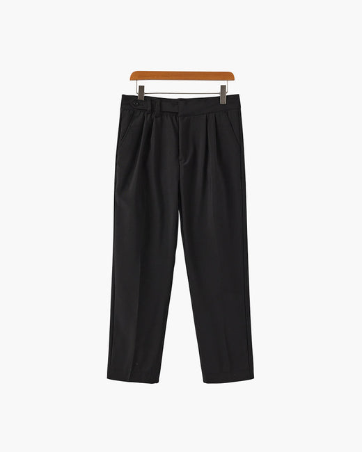 Men's High Waist Trousers Wide Leg Smart Casual