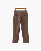 Men's High Waist Trousers Wide Leg Smart Casual