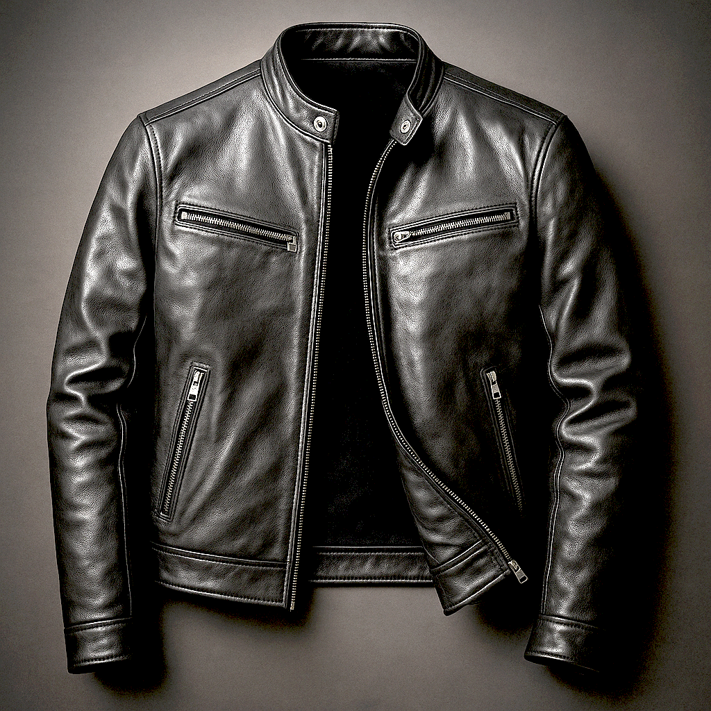 Men's Slim Fit Jacket with Zip for Autumn