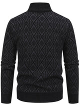 Men's Geometric Knit Cardigan