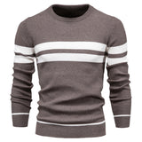 Men's Casual Striped Sweater with Regular Fit