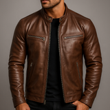 Men's Slim Fit Jacket with Zip for Autumn