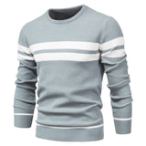 Men's Casual Striped Sweater with Regular Fit