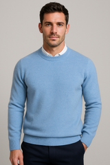 Men's Classic Knitted Sweater with Round Neck