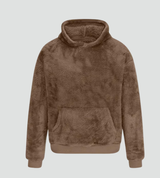 Women's Sherpa Hoodie with Long Sleeves Kangaroo Pocket Oversized Style