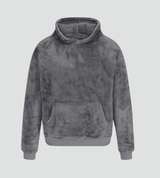 Women's Sherpa Hoodie with Long Sleeves Kangaroo Pocket Oversized Style