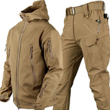 Men's Outdoor Set with Water-Repellent Jacket and Fleece Lining