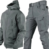 Men's Outdoor Set with Water-Repellent Jacket and Fleece Lining
