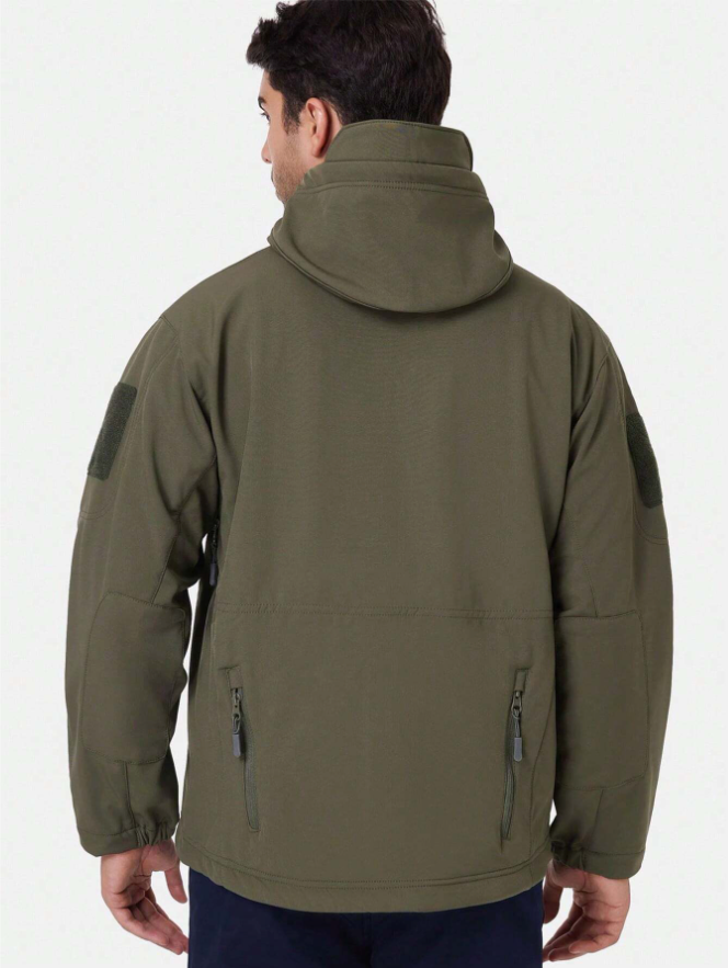 Men's Outdoor Set with Water-Repellent Jacket and Fleece Lining