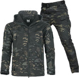 Men's Outdoor Set with Water-Repellent Jacket and Fleece Lining