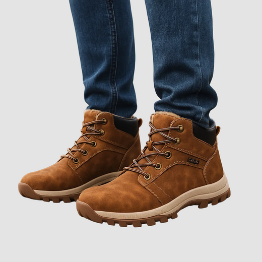 Men's Hiking Shoes with Warm Lining and Sturdy Lace Closure