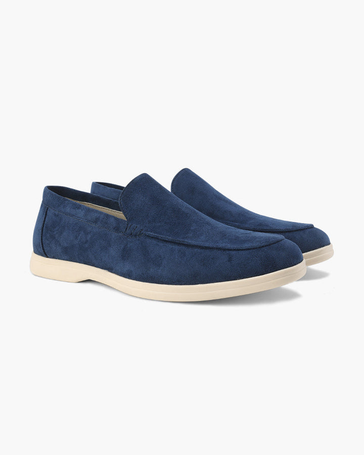 Matteo Men’s Classic Suede-Style Loafers with Lightweight Contrast Sole