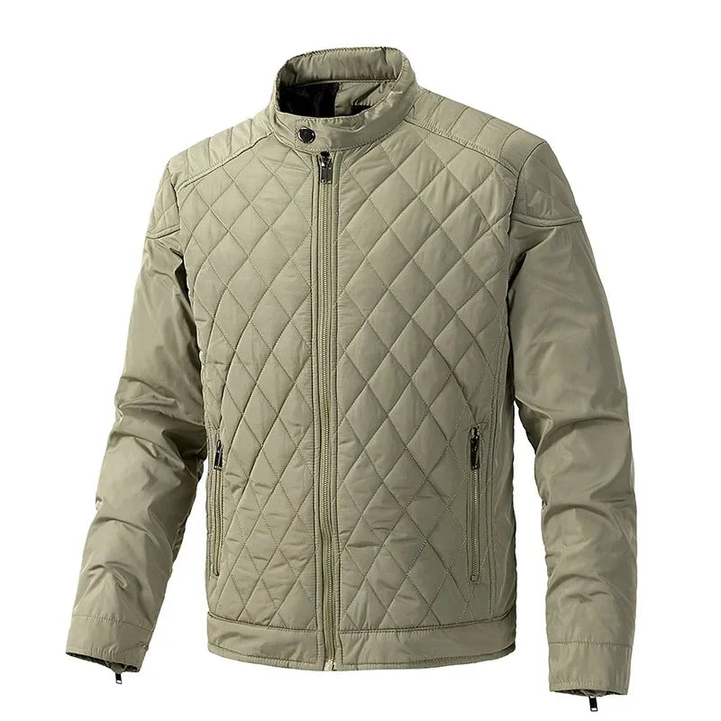 Men's Lightweight Quilted Jacket with Zip Closure