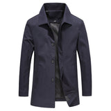 Men's Long Windproof Jacket for Autumn