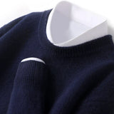Men's Fine Knit Crewneck Sweater with Regular Fit