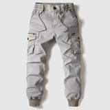Federico Men’s Utility Cargo Jogger Trousers with Elasticated Cuffs and Multi-Pocket Design