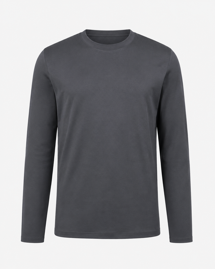 The Como Mercerized Long Sleeve | Grey