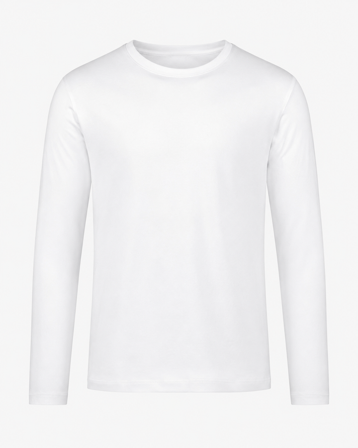 The Como Mercerized Long Sleeve | White