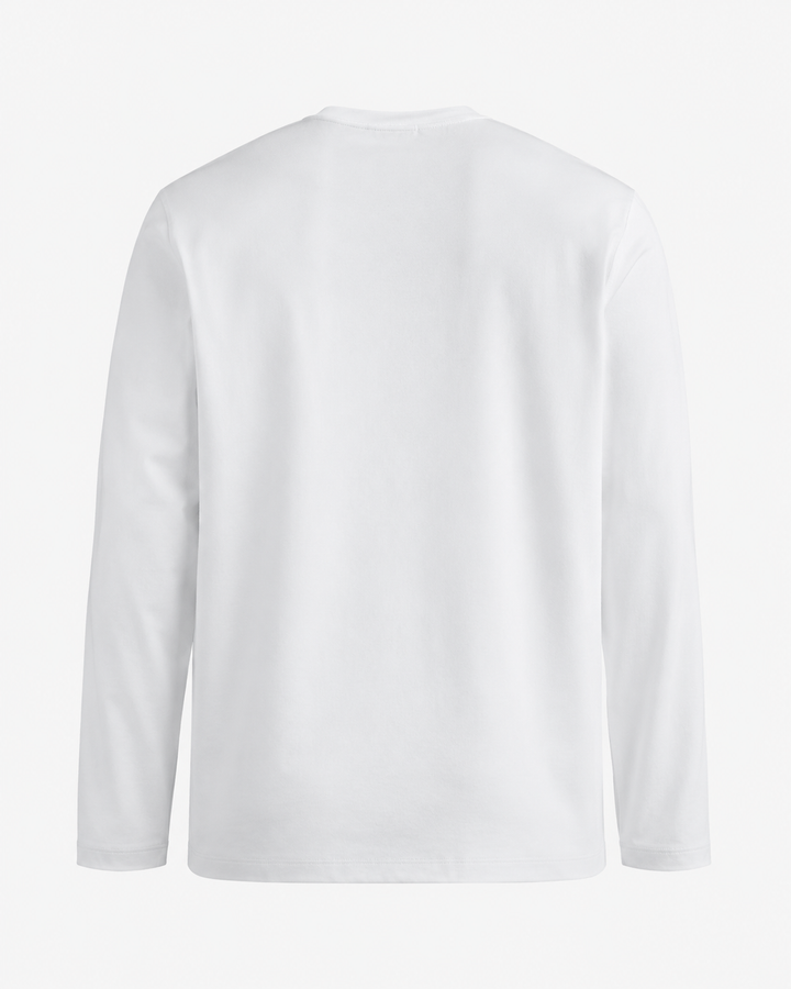 The Como Mercerized Long Sleeve | White