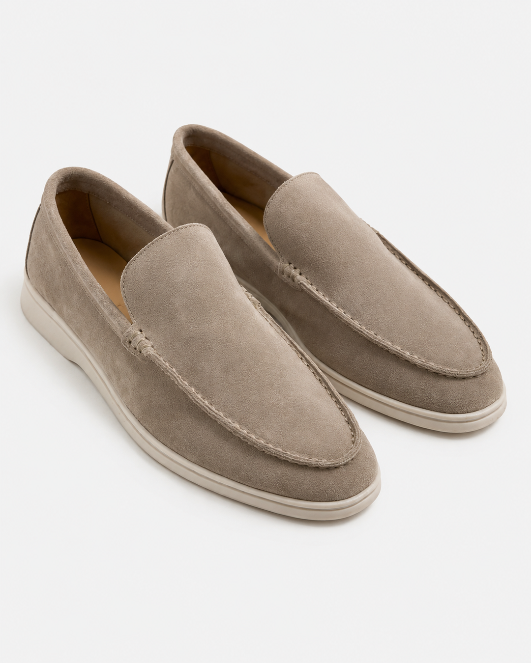 Treviso Men’s Classic Suede-Style Slip-On Loafers with Minimal Silhouette and Smart-Casual Design