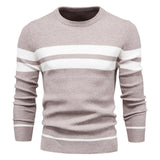 Men's Casual Striped Sweater with Regular Fit