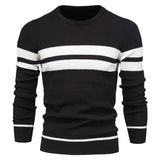 Men's Casual Striped Sweater with Regular Fit