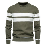 Men's Casual Striped Sweater with Regular Fit