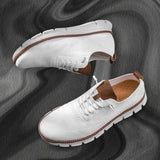 Lorenzo Men’s Lightweight Knit Smart Casual Trainers with Flexible Sole