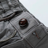 Men’s Beige Cargo Shorts | Casual Utility Shorts with Belt & Multiple Pockets
