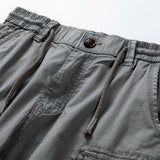 Men’s Beige Cargo Shorts | Casual Utility Shorts with Belt & Multiple Pockets