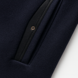 Men's Wool Blend Overcoat with Stand Collar, Single-Breasted Buttons, Flap Pockets and Tailored Fit
