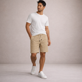 Salvatore Men’s Textured Drawstring Shorts with Relaxed Tailored Fit
