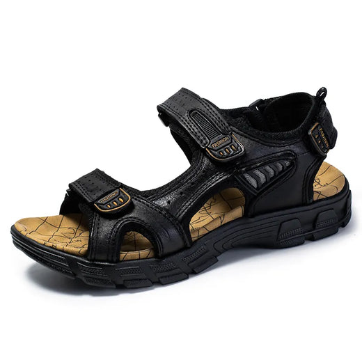 Davide Men’s Adjustable Strap Outdoor Sandals with Textured Walking Sole