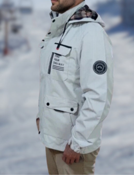Matteo Men’s Hooded Utility Jacket with Multi-Pocket Design and Zip Fastening