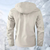 Matteo Men’s Hooded Utility Jacket with Multi-Pocket Design and Zip Fastening